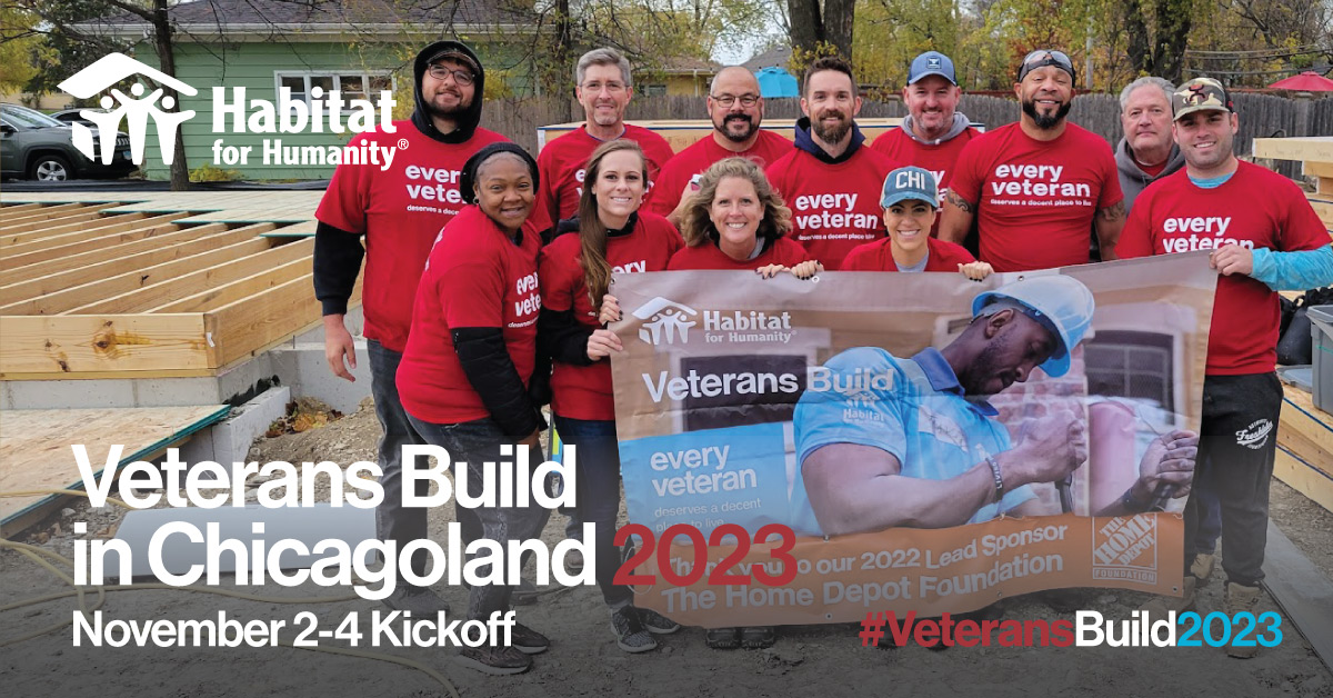 Habitat for Humanity hosts 2023 Veterans Build across Chicagoland