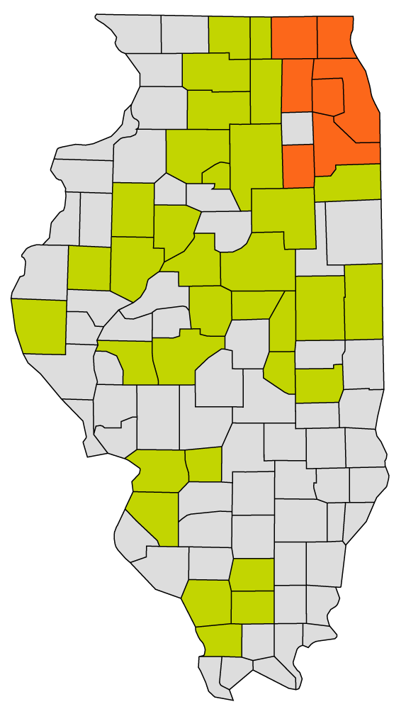 Counties Served by Habitat Illinois