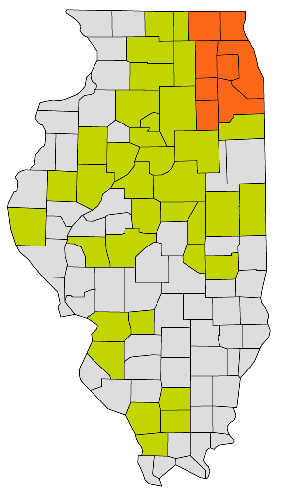 Counties Served by Habitat Illinois